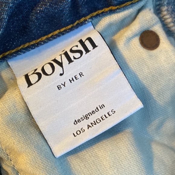 Boyish High Rise Button XXS 24 Straight Ankle Jeans Med Wash - Picture 4 of 14